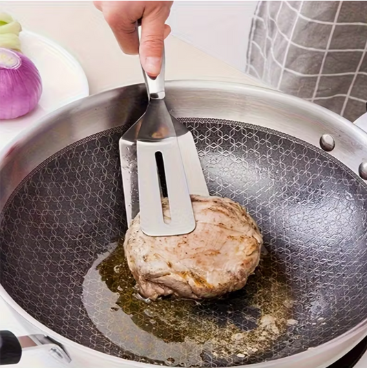 Pince multifonction pour grillades – idéale pour le poisson, la viande, les pancakes et le pain, avec poignée antidérapante – ustensile essentiel pour la cuisine et le barbecue