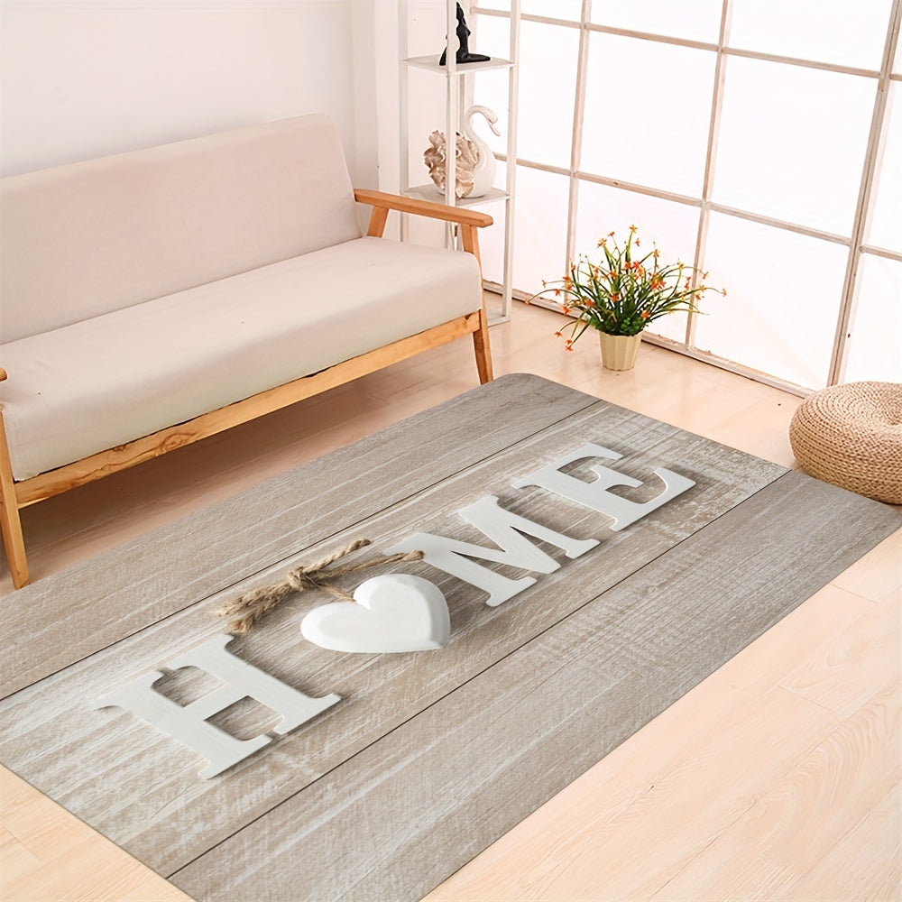 1pc 3D Heart Print Kitchen Mat, Sweet Valentine's Day Festive Rug, Washable Carpet, Suitable For Dining Room Living Room Laundry Room Indoors Home Decor Outdoors Spring Decor Gift