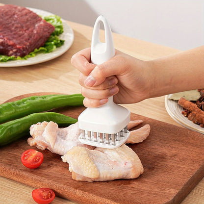 1pc Stainless Steel Meat Tenderizer, Kitchen Meat Tenderizer With 24 Steel Needles Blades, Meat Tendering Hammer, Kitchen Meat Tenderizing Tool, For Beef, Turkey, Steak, Pork, Kitchen Utensils, Kitchen Supplies