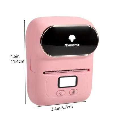 1 Roll 40x30mm Label Phomemo M110 Portable Thermal Label Maker - Wireless, Rechargeable, Compact Printer for Product, Address, Small Business, Sticker, Home, DIY - Compatible with Android, iOS, Windows & Mac