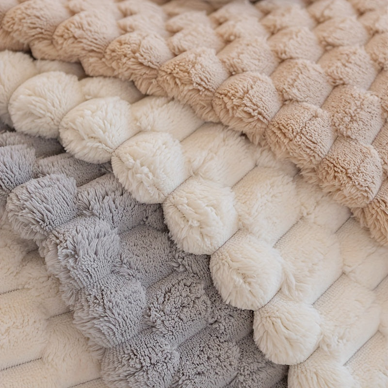 1pc Plush Nordic Sofa Slipcover - Anti-Slip, Fashionable, Simple Modern Design, Four Seasons Universal Fit, Furniture Protector for Bedroom, Office, Living Room Home Decor - Easy to Clean, Stain-Resistant, Soft, Breathable, a