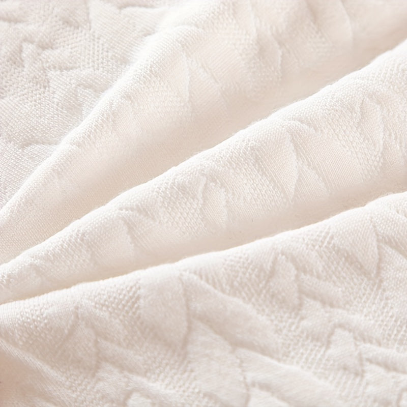 1pc Comfortable And Supportive Bed Pillow With Net Edge And Wheat Ear Grid Design For Neck And Shoulder Support - Perfect For Guest Rooms And Home Decor