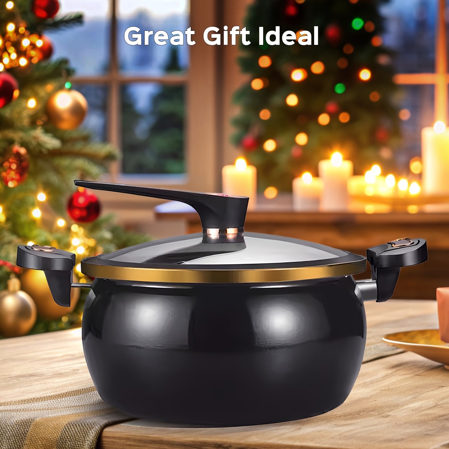 Large-Capacity Soup Pot with a Twist-Lock Handle for Quick Cooking, Non-Stick Pot 8.45QT Multi-Function Cooking Pot, Gas Stove, Open Fire and Induction Cooker, Universal Stew Pot for Homes, Restaurants, Hotels, Fast Food Stor