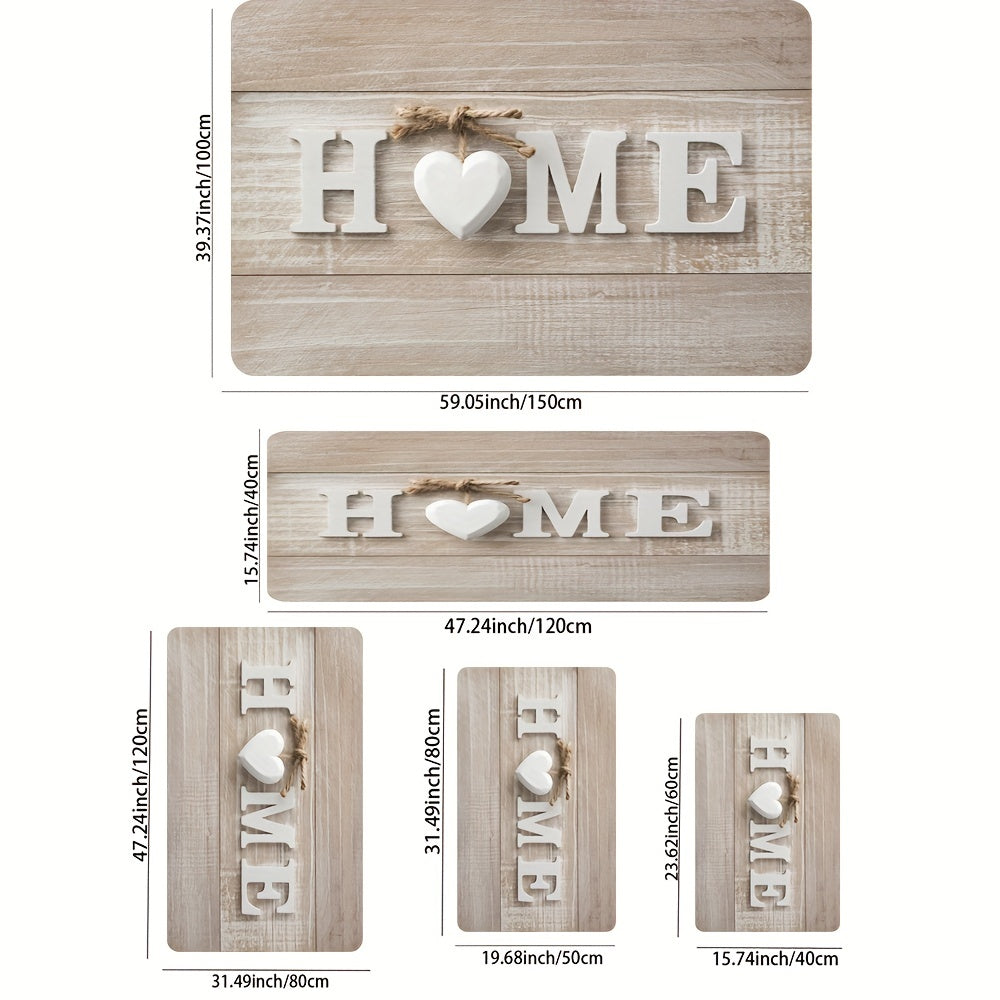 1pc 3D Heart Print Kitchen Mat, Sweet Valentine's Day Festive Rug, Washable Carpet, Suitable For Dining Room Living Room Laundry Room Indoors Home Decor Outdoors Spring Decor Gift