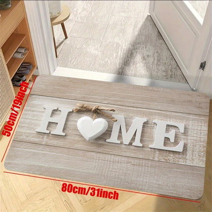 1pc 3D Heart Print Kitchen Mat, Sweet Valentine's Day Festive Rug, Washable Carpet, Suitable For Dining Room Living Room Laundry Room Indoors Home Decor Outdoors Spring Decor Gift