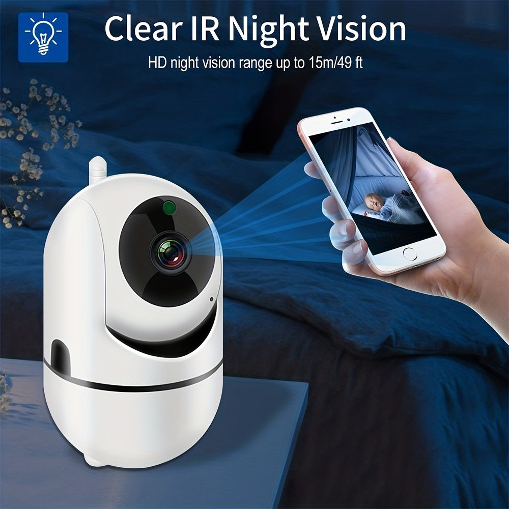 1pc High-definition Camera - 2.4G Wireless Wifi Security Home Camera, Baby And Pet Monitor, 1080P Wireless Automatic Tracking Monitor, Motion Detection And Tracking, Night Vision, Two-way Voice, High Security - For Home Secur