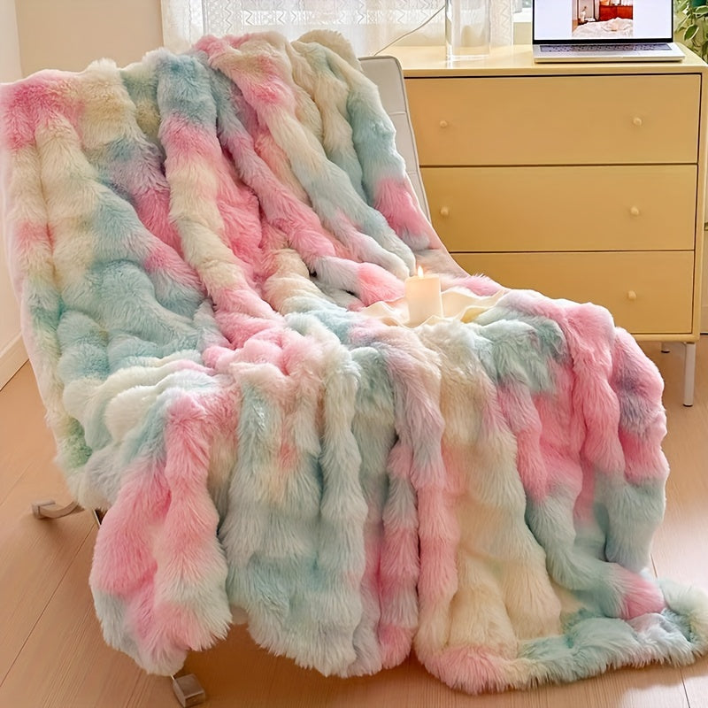 1pc Soft and Cozy Plush Blanket for Travel, Sofa, Bed, and Home Decor - Perfect Gift for Family and Friends