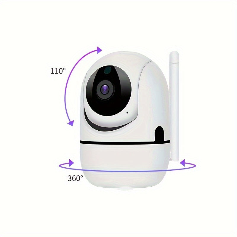 1pc High-definition Camera - 2.4G Wireless Wifi Security Home Camera, Baby And Pet Monitor, 1080P Wireless Automatic Tracking Monitor, Motion Detection And Tracking, Night Vision, Two-way Voice, High Security - For Home Secur