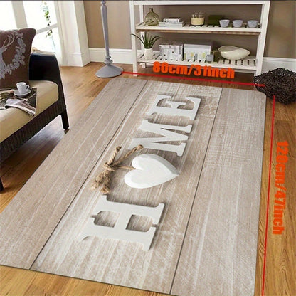 1pc 3D Heart Print Kitchen Mat, Sweet Valentine's Day Festive Rug, Washable Carpet, Suitable For Dining Room Living Room Laundry Room Indoors Home Decor Outdoors Spring Decor Gift