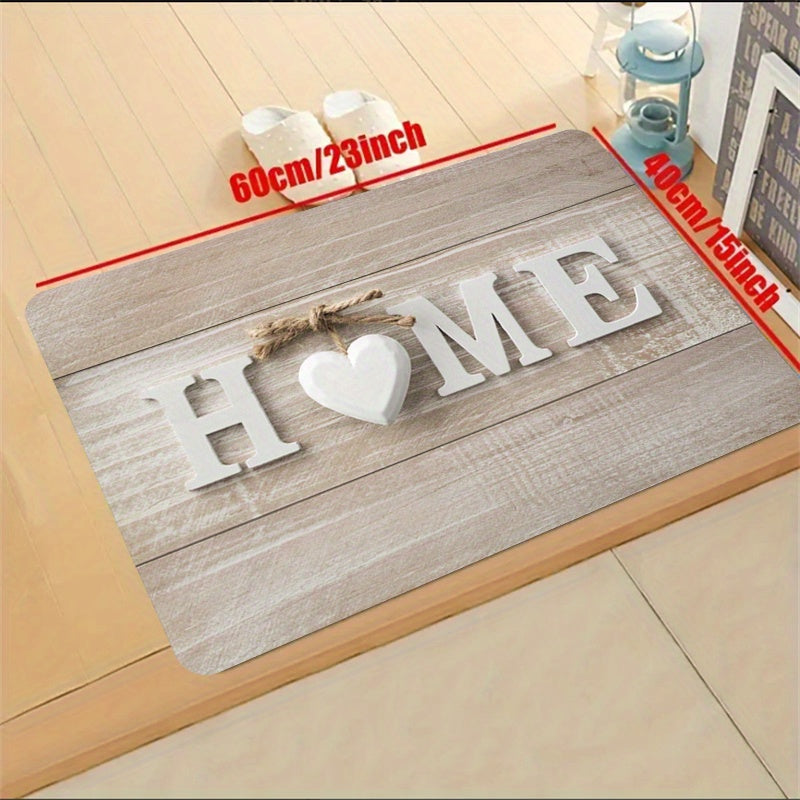 1pc 3D Heart Print Kitchen Mat, Sweet Valentine's Day Festive Rug, Washable Carpet, Suitable For Dining Room Living Room Laundry Room Indoors Home Decor Outdoors Spring Decor Gift