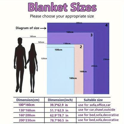 1pc Soft and Cozy Plush Blanket for Travel, Sofa, Bed, and Home Decor - Perfect Gift for Family and Friends