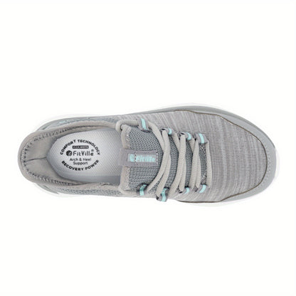 FitVille Women'S Slip On Sneakers Wide Shoes Hands Free Running Shoes Slip-On Walking Shoes- Cloud Walker V7