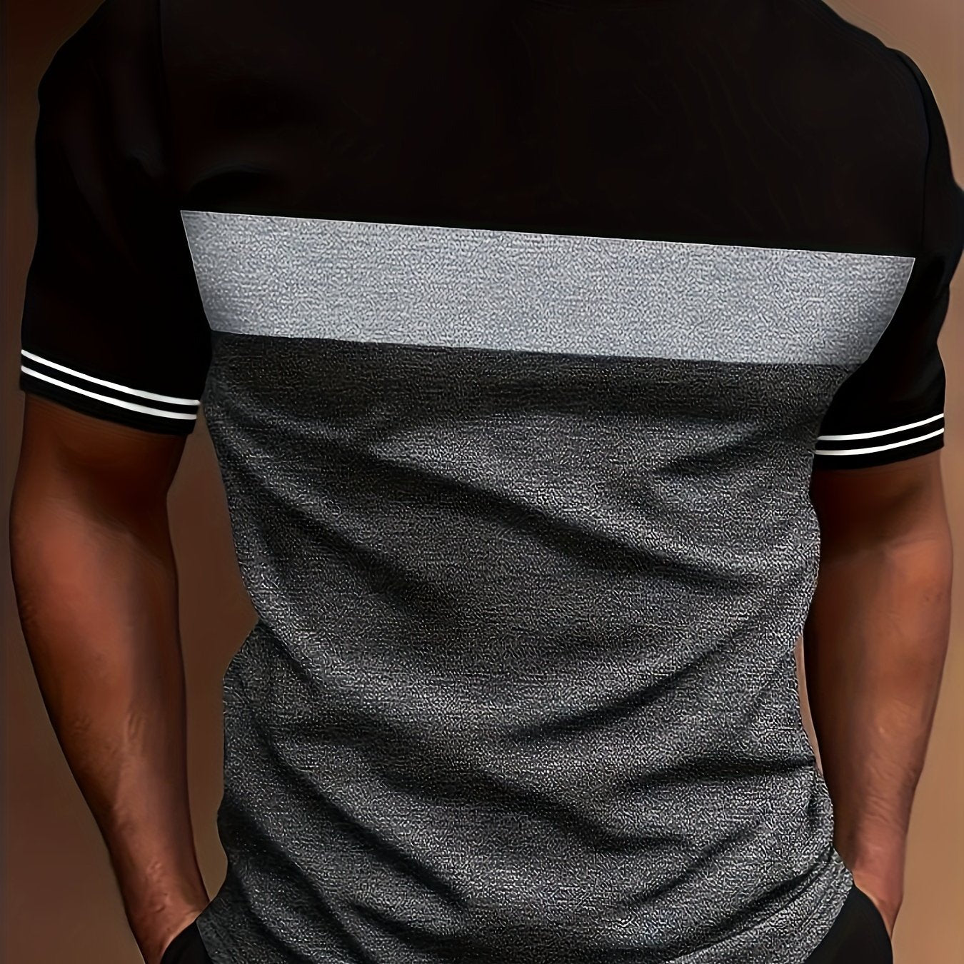 Stylish Stripe Pattern T-shirt Men'S Crew Neck Short Sleeve Tees Casual Summer Tshirt Tops For Daily Wear Work Out And Vacation Resorts