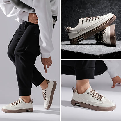 Men's Low-Top Sneakers - All-Season Comfortable Non-Slip Running Shoes with Elastic Closure, Breathable Mesh Upper & Durable Rubber Sole for Casual, Hiking & Outdoor Activities