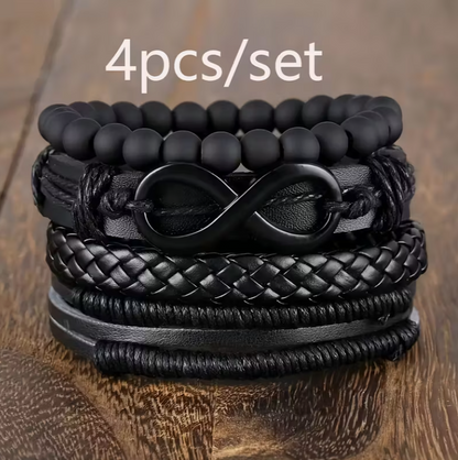 Ensemble de 4 bracelets style tressé – accessoires de mode