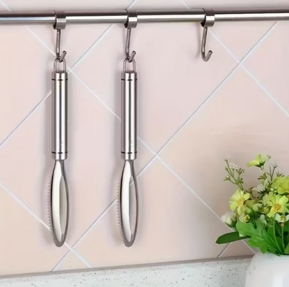 Écailleur de poisson robuste en acier inoxydable – design 3-en-1 multifonction avec lame tranchante, manche ergonomique et prise antidérapante