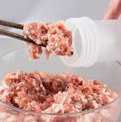 Poussoir à saucisses robuste en plastique – livré avec 3 embouts, idéal pour les saucisses maison, les fêtes et la cuisine – design facile à nettoyer