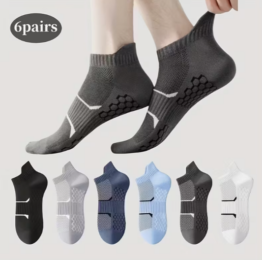 Lot de 6 paires de chaussettes pour homme – légères et respirantes, chaussettes basses idéales pour l’été, la course et les activités en plein air – conviennent aussi aux femmes