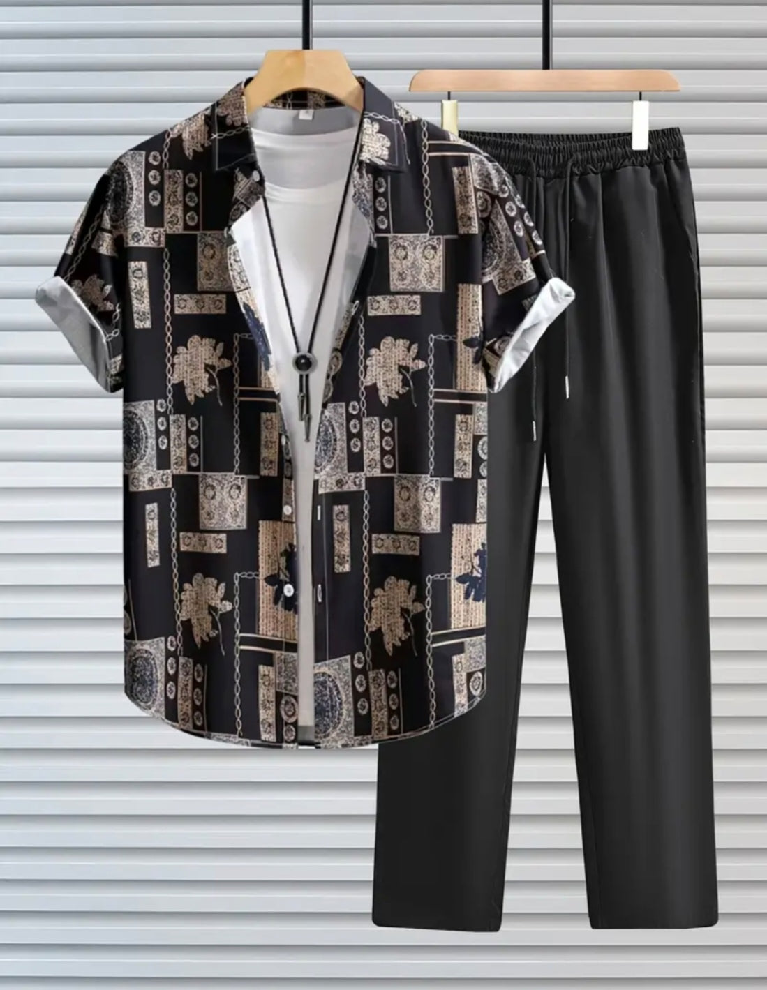 Chemise à manches courtes et Pantalon long