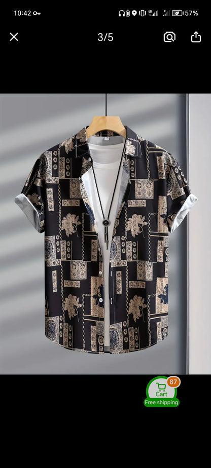 Chemise à manches courtes et Pantalon long