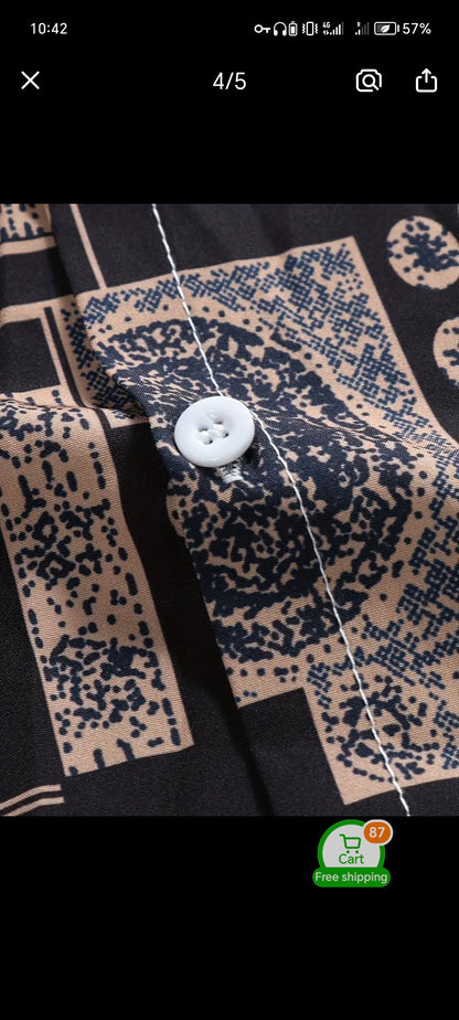 Chemise à manches courtes et Pantalon long