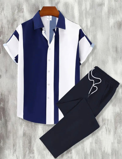 Chemise à Manches Courtes et Pantalon Droit