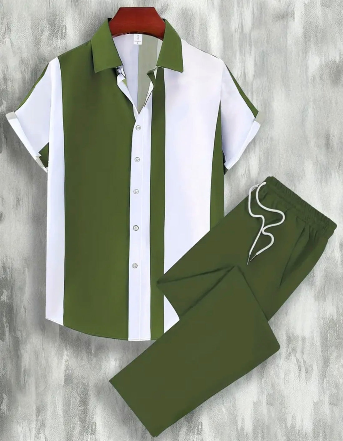 Chemise à Manches Courtes et Pantalon Droit