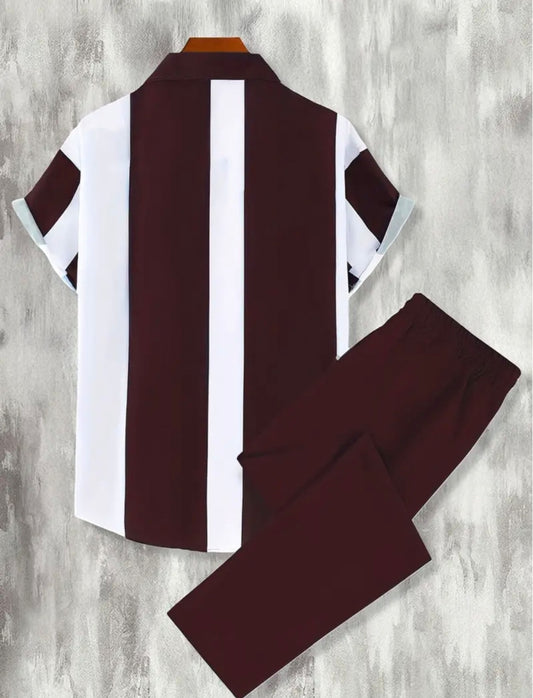 Chemise à Manches Courtes et Pantalon Droit