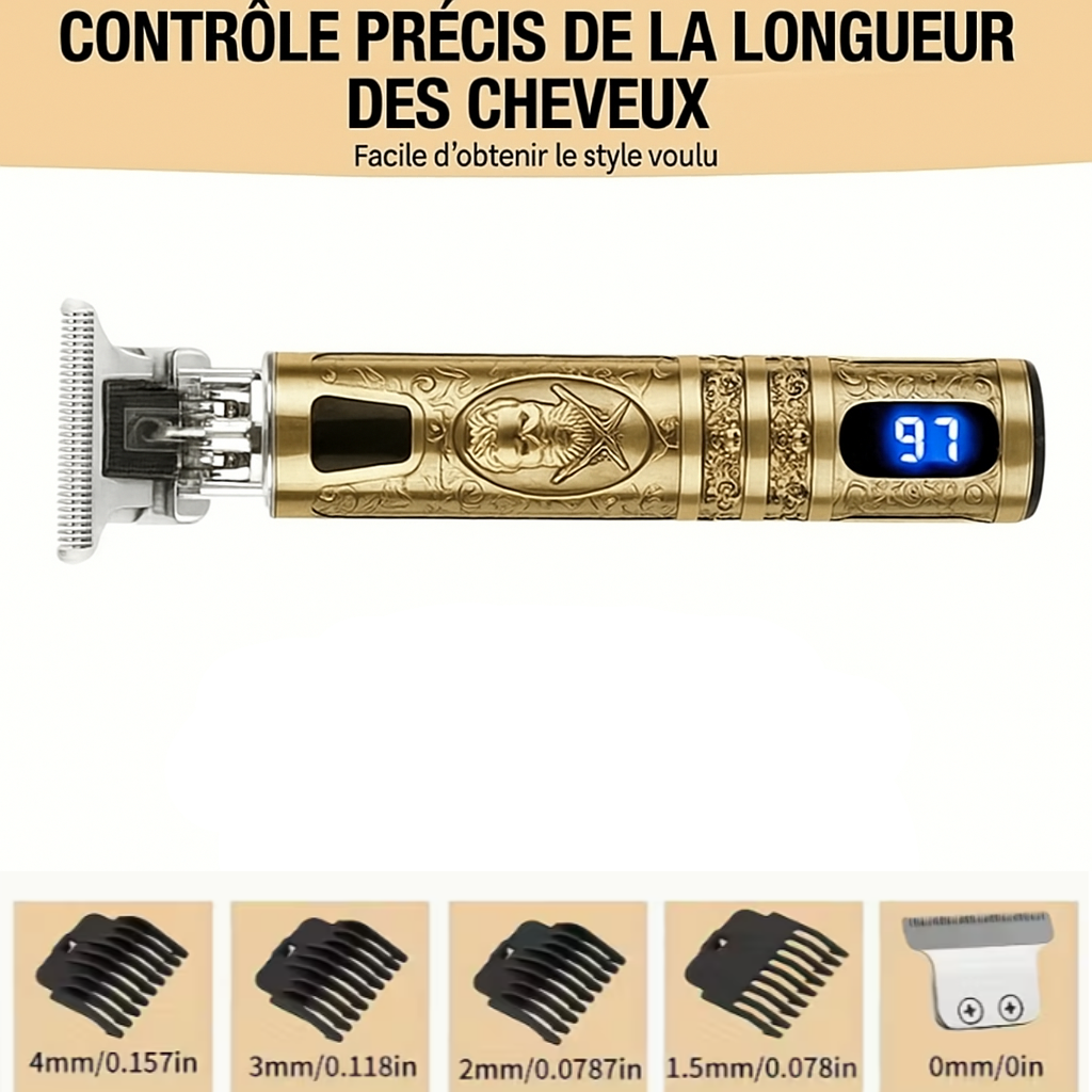 Tondeuse à cheveux et barbe sans fil pour homme YAIAWISU