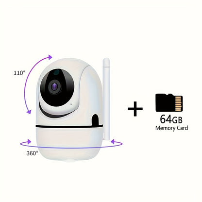 1pc High-definition Camera - 2.4G Wireless Wifi Security Home Camera, Baby And Pet Monitor, 1080P Wireless Automatic Tracking Monitor, Motion Detection And Tracking, Night Vision, Two-way Voice, High Security - For Home Secur