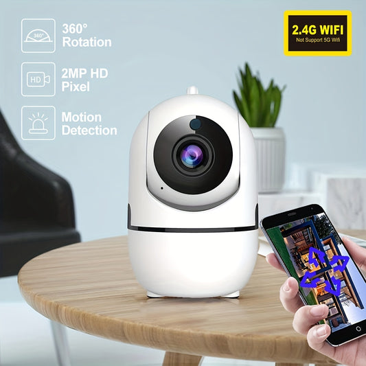 1pc High-definition Camera - 2.4G Wireless Wifi Security Home Camera, Baby And Pet Monitor, 1080P Wireless Automatic Tracking Monitor, Motion Detection And Tracking, Night Vision, Two-way Voice, High Security - For Home Secur