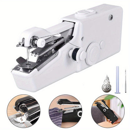 1pc Handheld Sewing Machine, Mini Portable Electric Sewing Machine For Adult, Easy To Use And Fast Stitch Suitable For Clothes, Fabrics, DIY Home Travel (Battery Not Included)