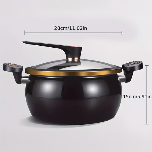 Large-Capacity Soup Pot with a Twist-Lock Handle for Quick Cooking, Non-Stick Pot 8.45QT Multi-Function Cooking Pot, Gas Stove, Open Fire and Induction Cooker, Universal Stew Pot for Homes, Restaurants, Hotels, Fast Food Stor
