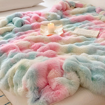 1pc Soft and Cozy Plush Blanket for Travel, Sofa, Bed, and Home Decor - Perfect Gift for Family and Friends