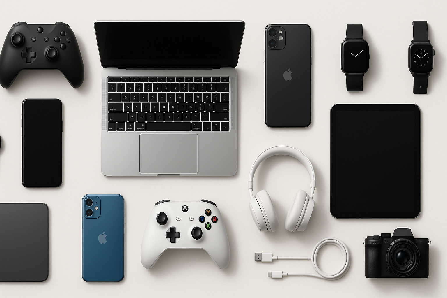 genearate a wide image with some electronics